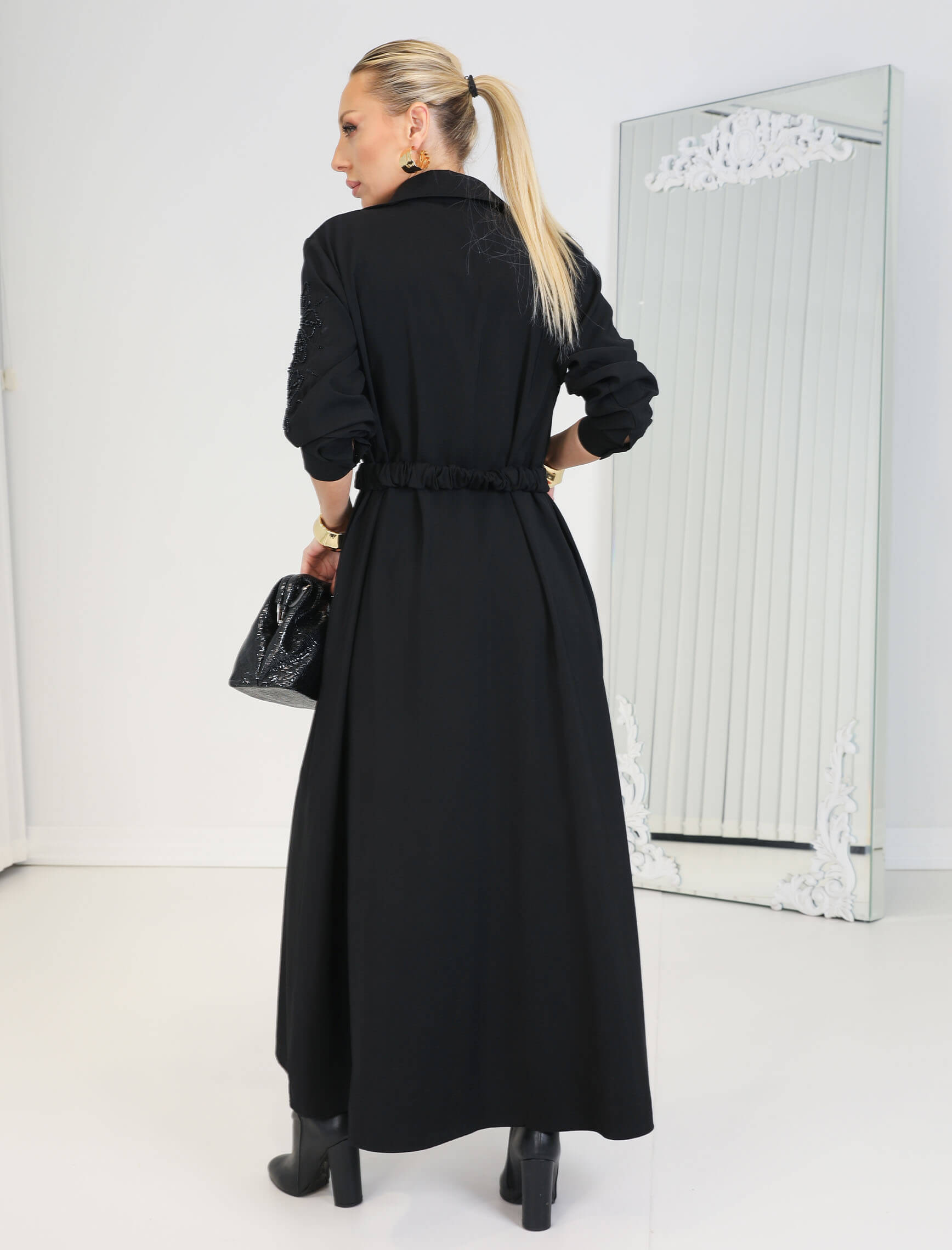 Siyah Noche Elbise - Görsel 6