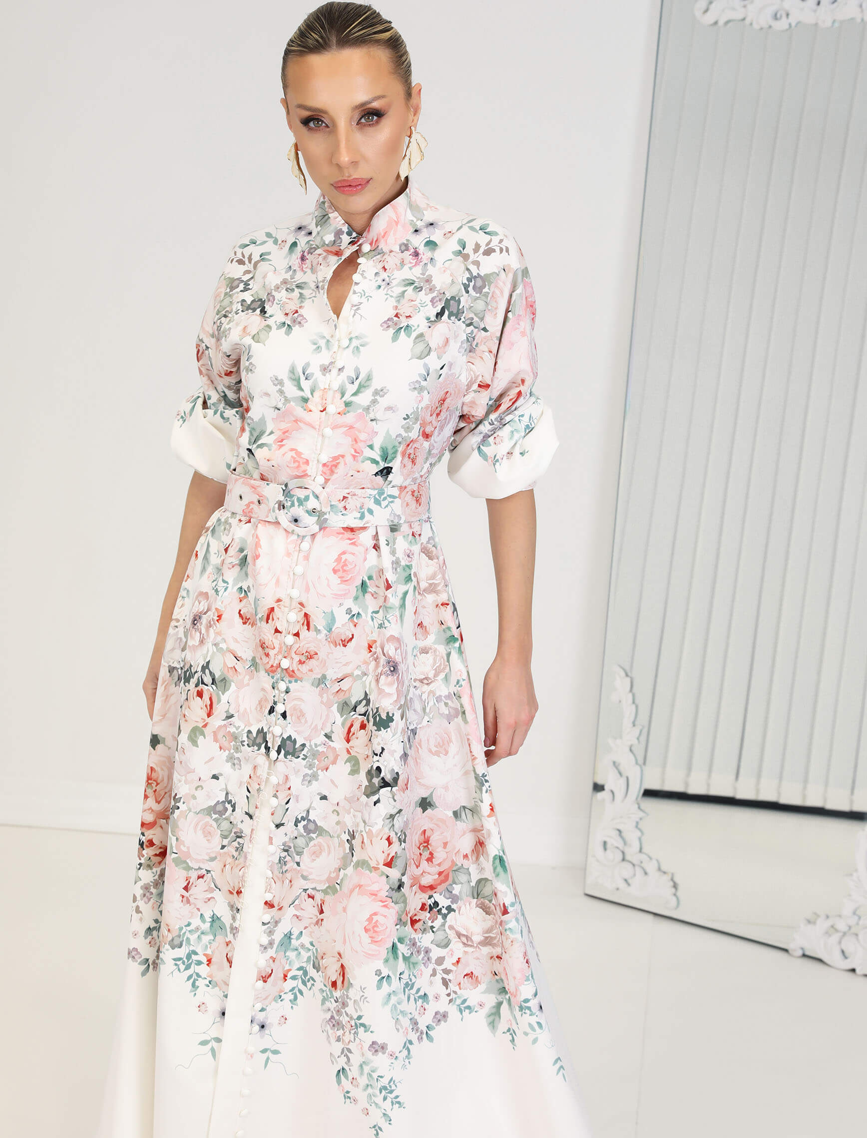 Ekru Jardin Premium Elbise - Görsel 5