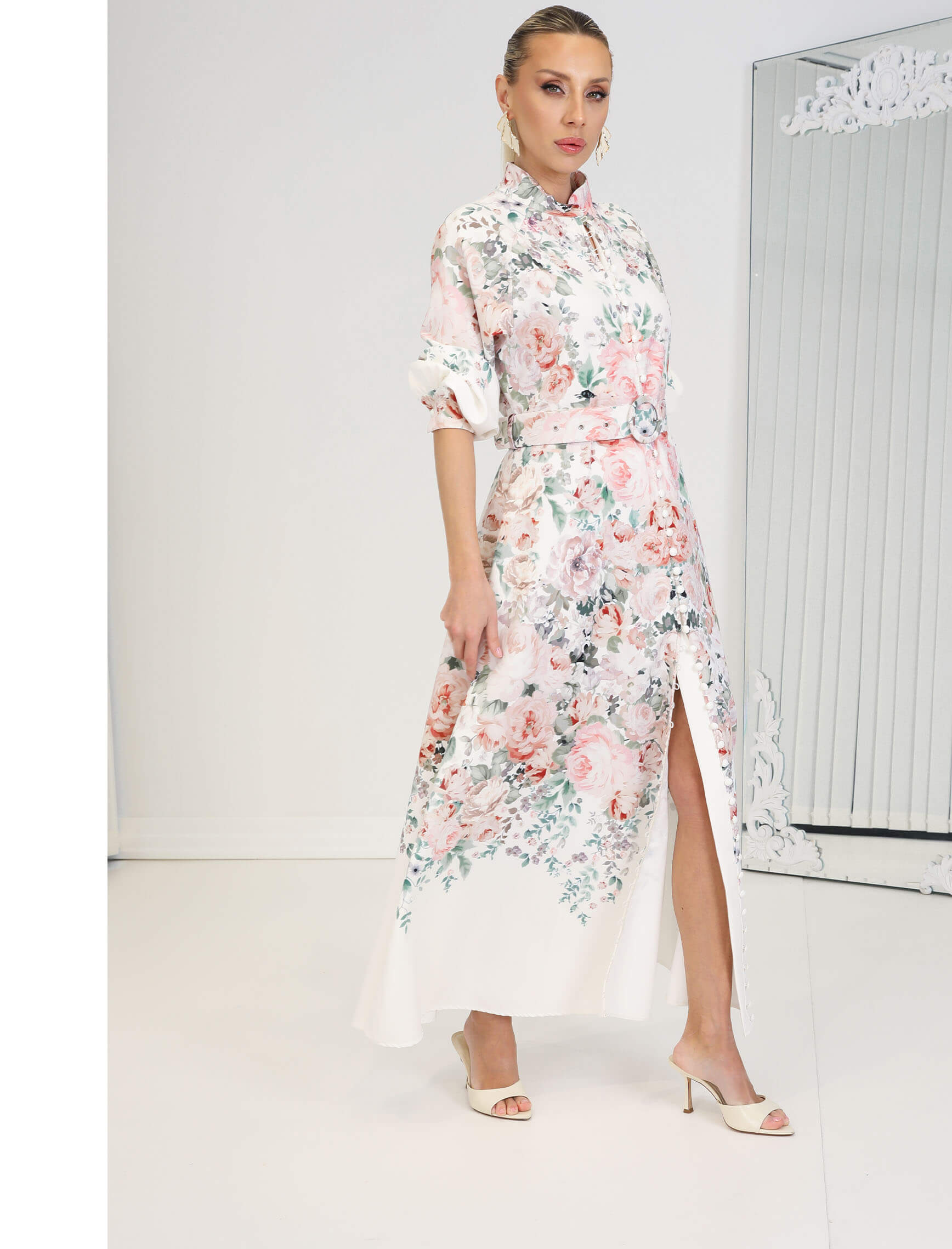 Ekru Jardin Premium Elbise - Görsel 4