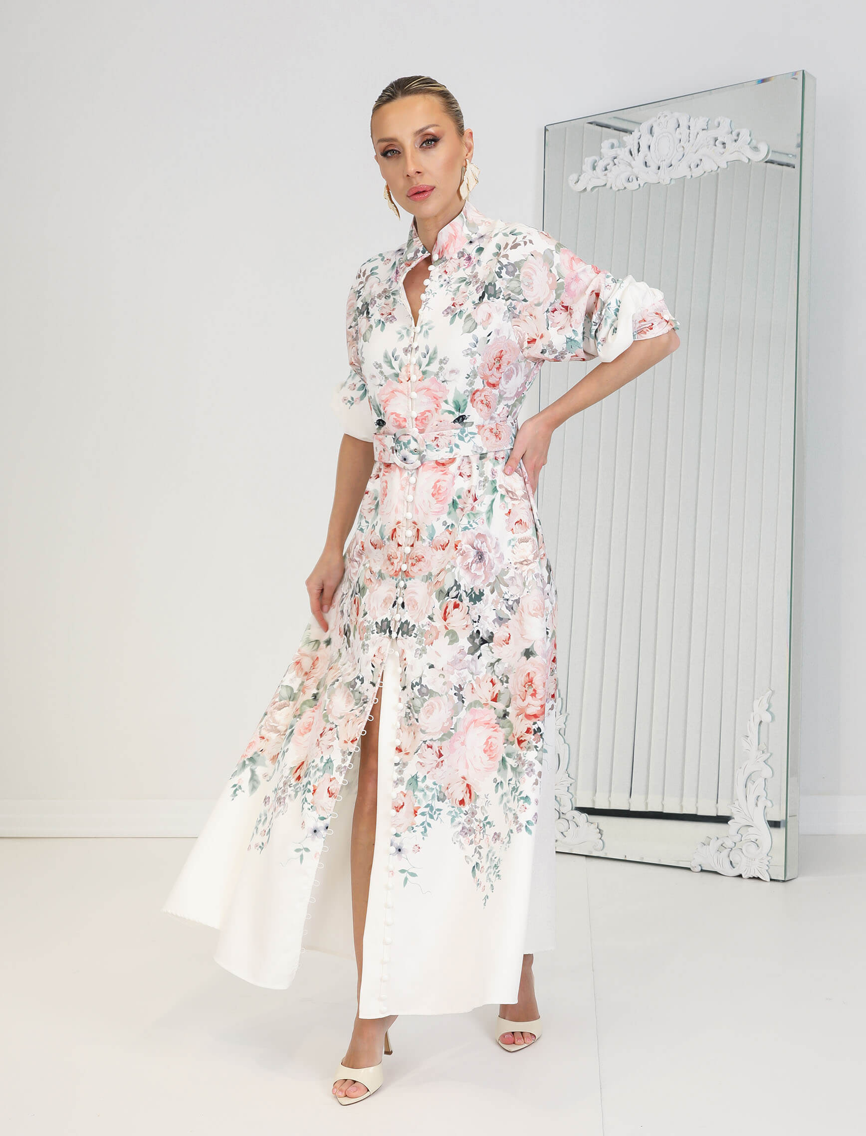 Ekru Jardin Premium Elbise - Görsel 3