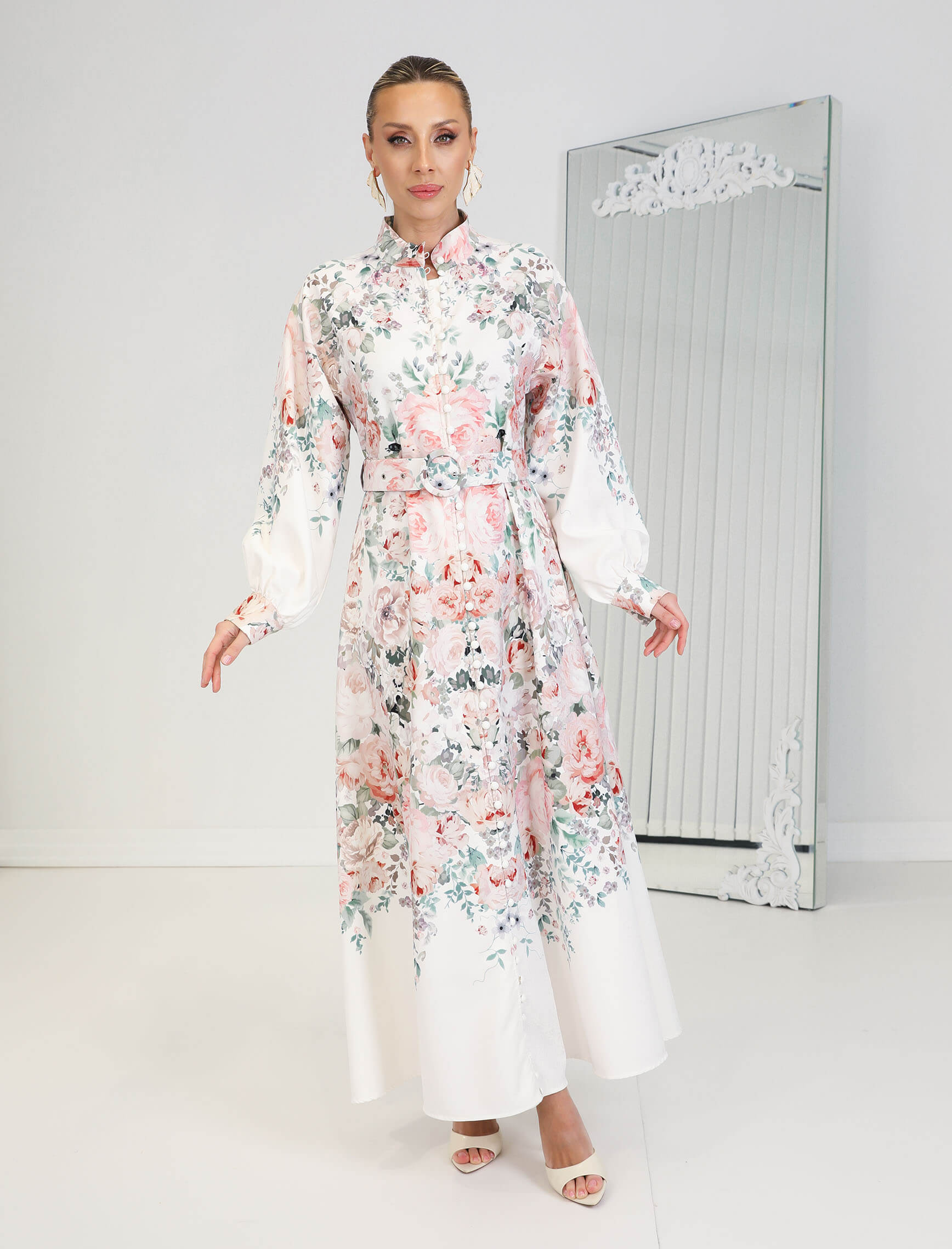 Ekru Jardin Premium Elbise - Görsel 2