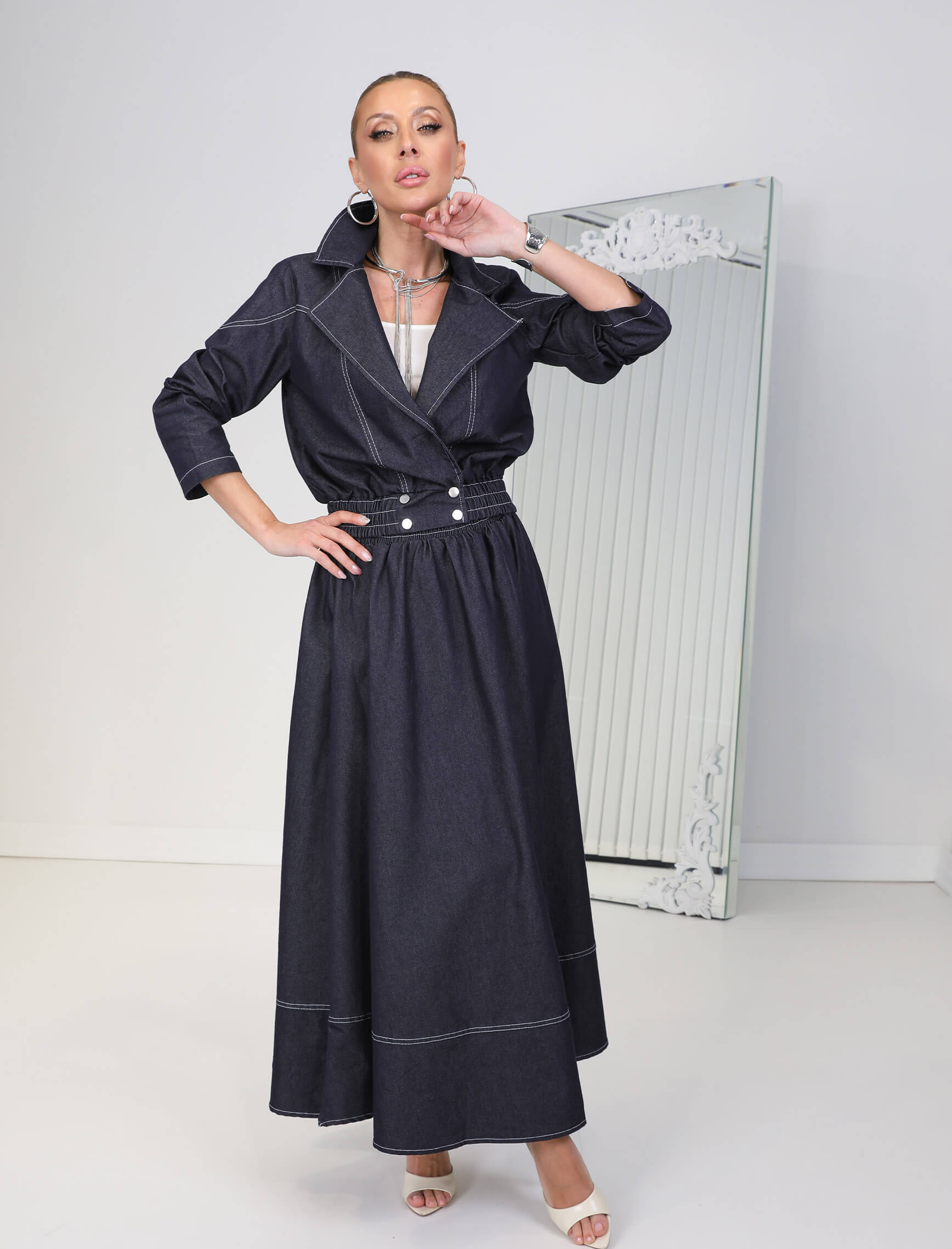 Laci Jean Etek Ceket Mia Takım - Görsel 2