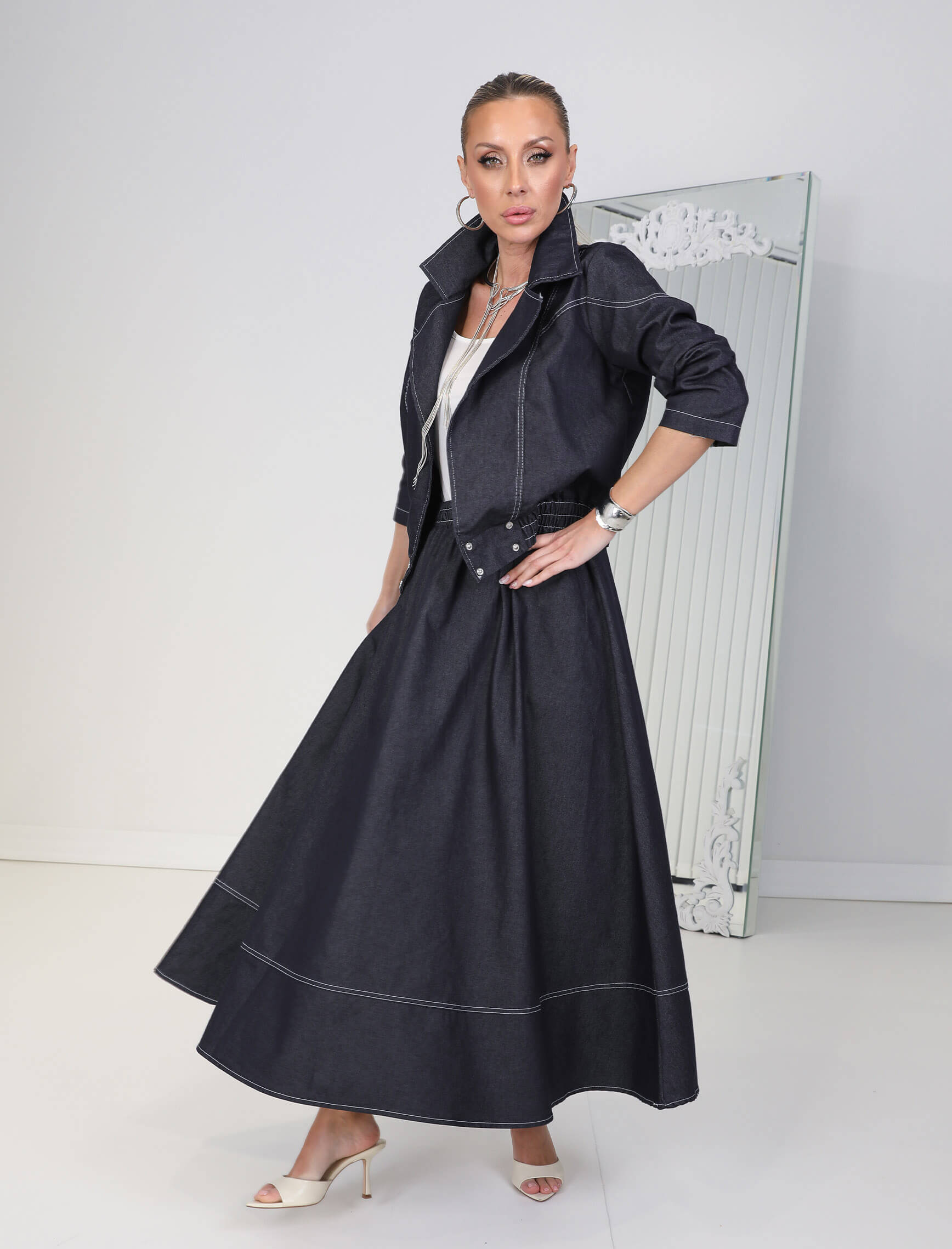 Laci Jean Etek Ceket Mia Takım - Görsel 6