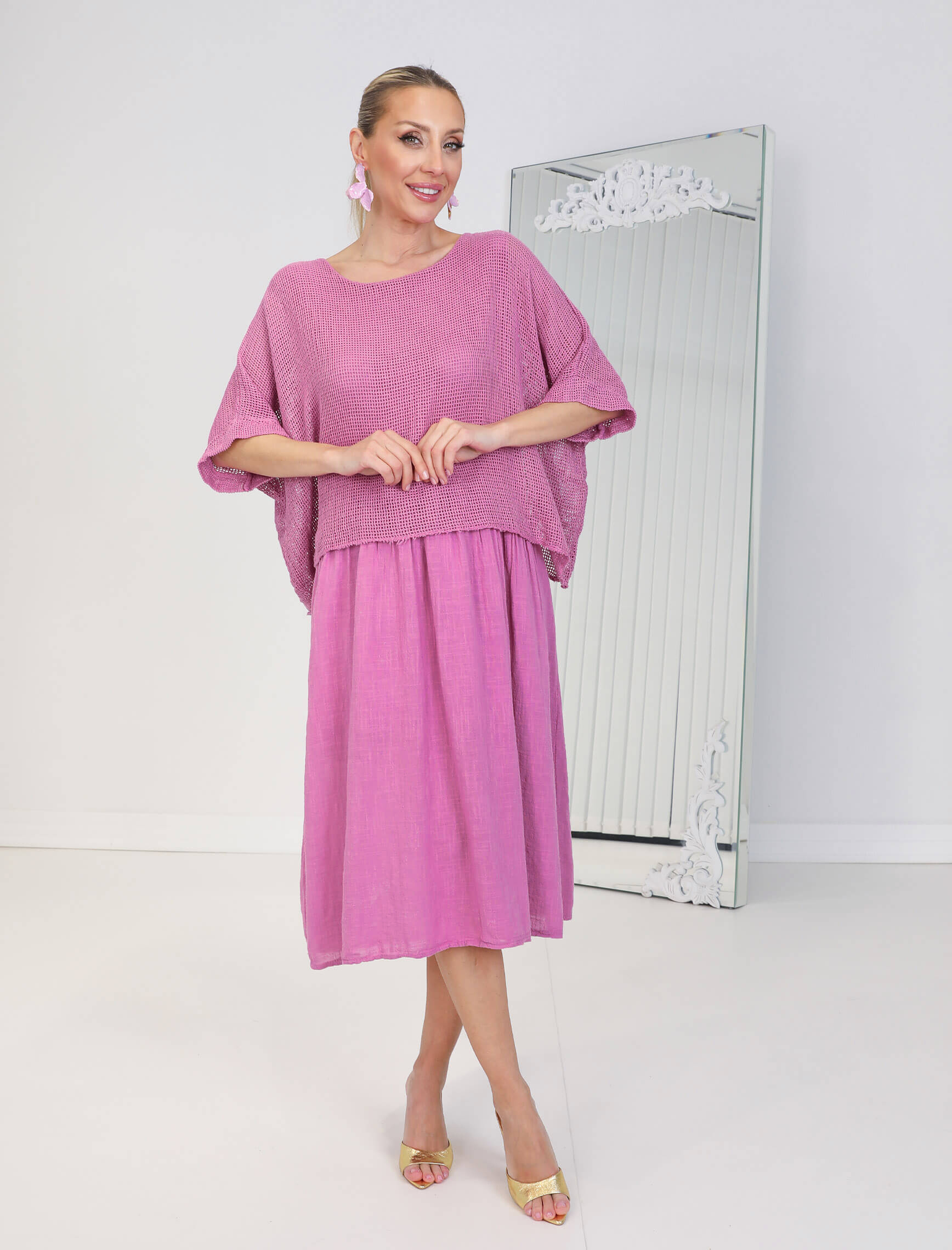 Leylak  Linen Elbise