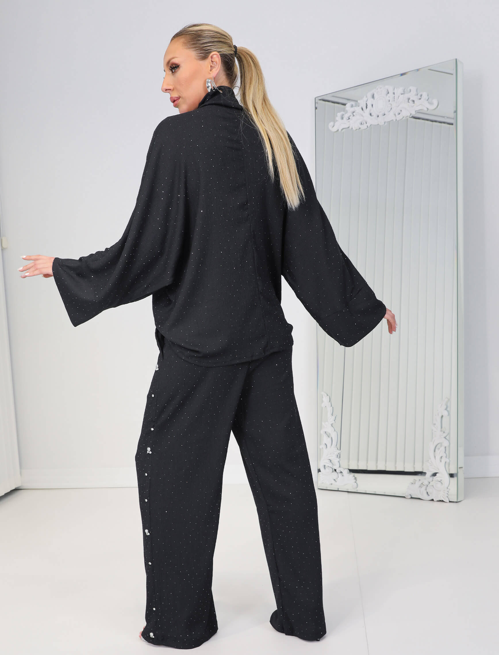 Siyah Taşlı Aida Takım - Görsel 3