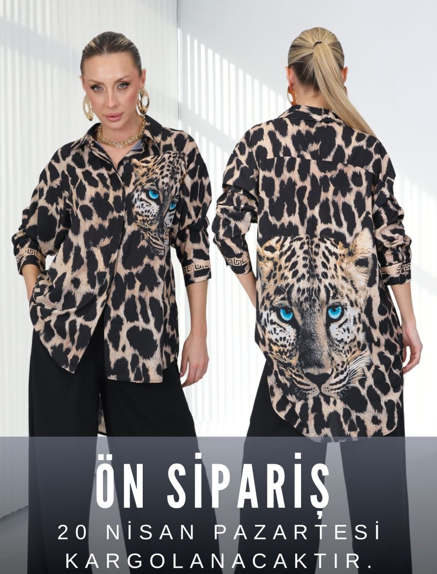 Leopardesen Kaplan Arancia Gömlek