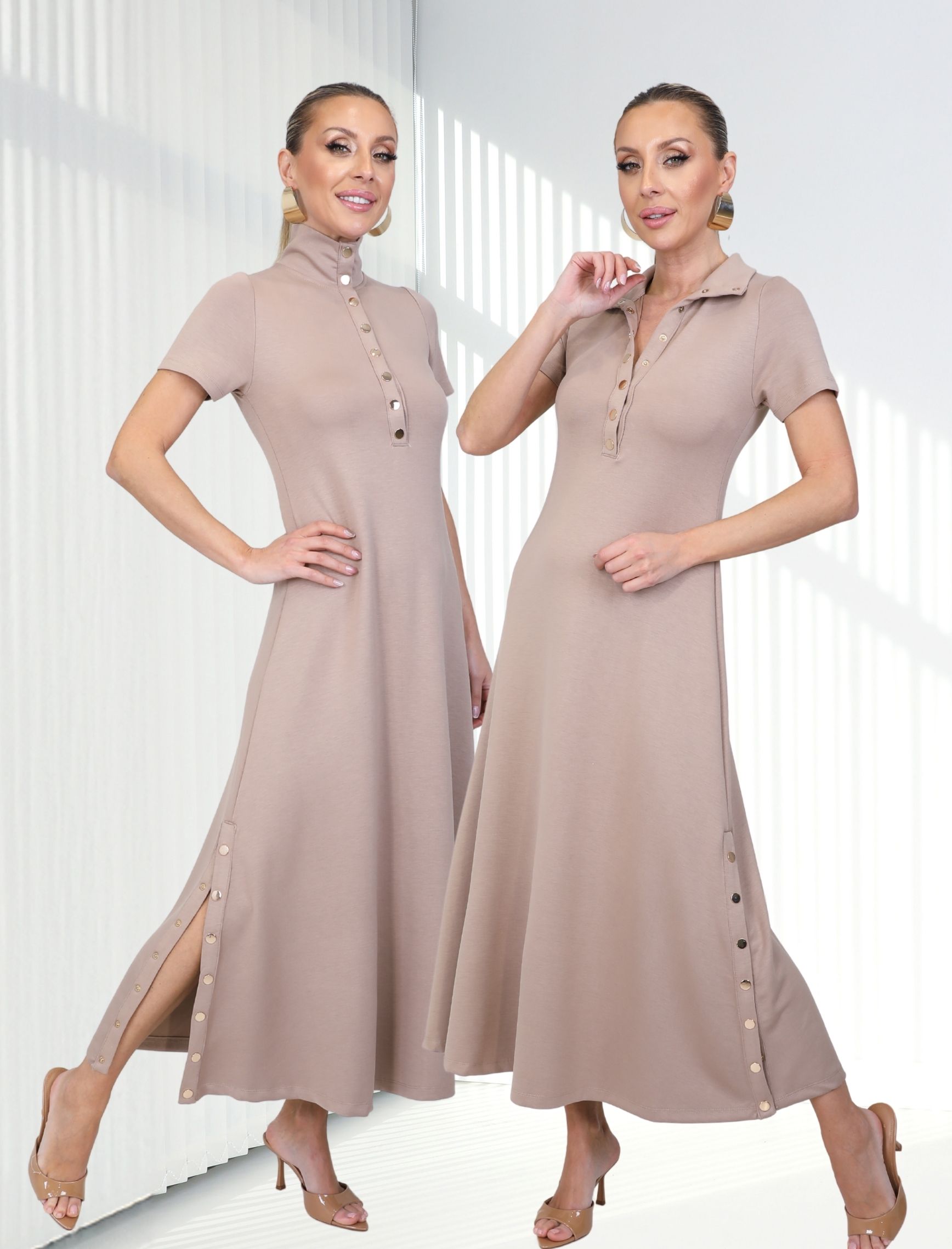 Vizon Çıtçıt Kısa Kol Alora Elbise