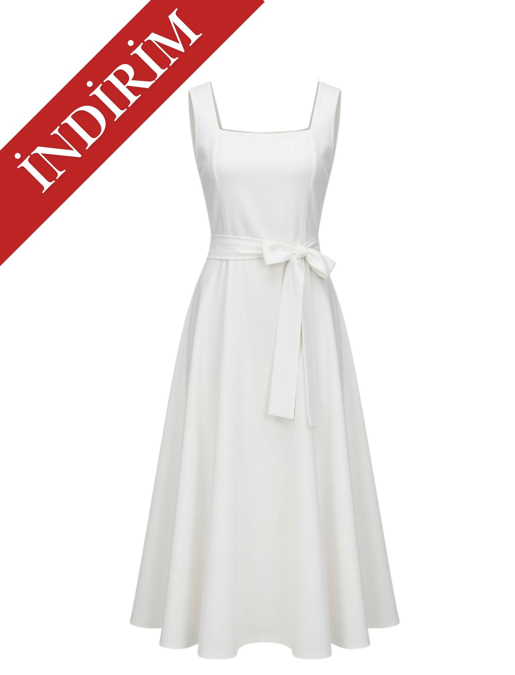 Beyaz Monrooe Elbise – OUTLET