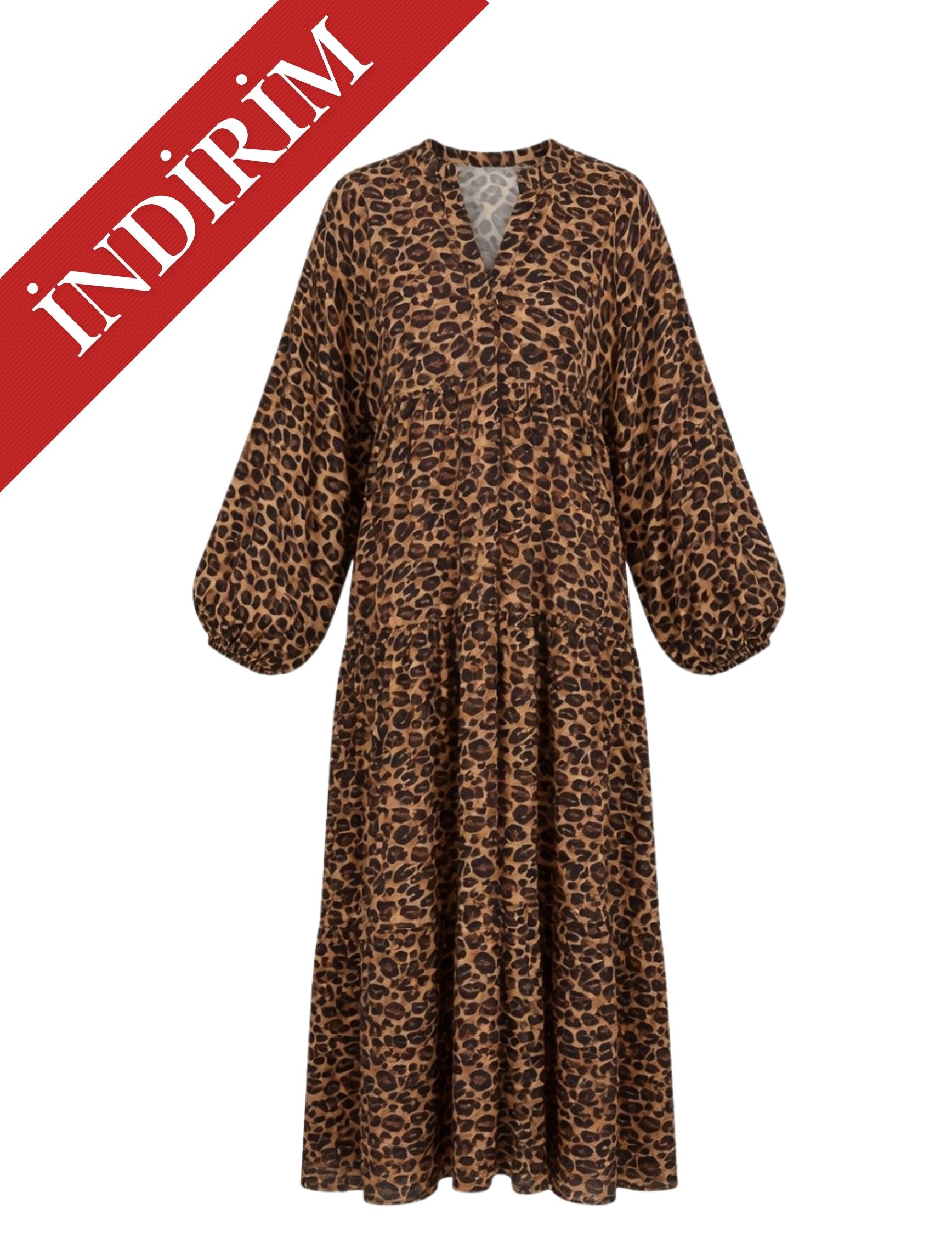 Leopar Desen Sissy Elbise - OUTLET