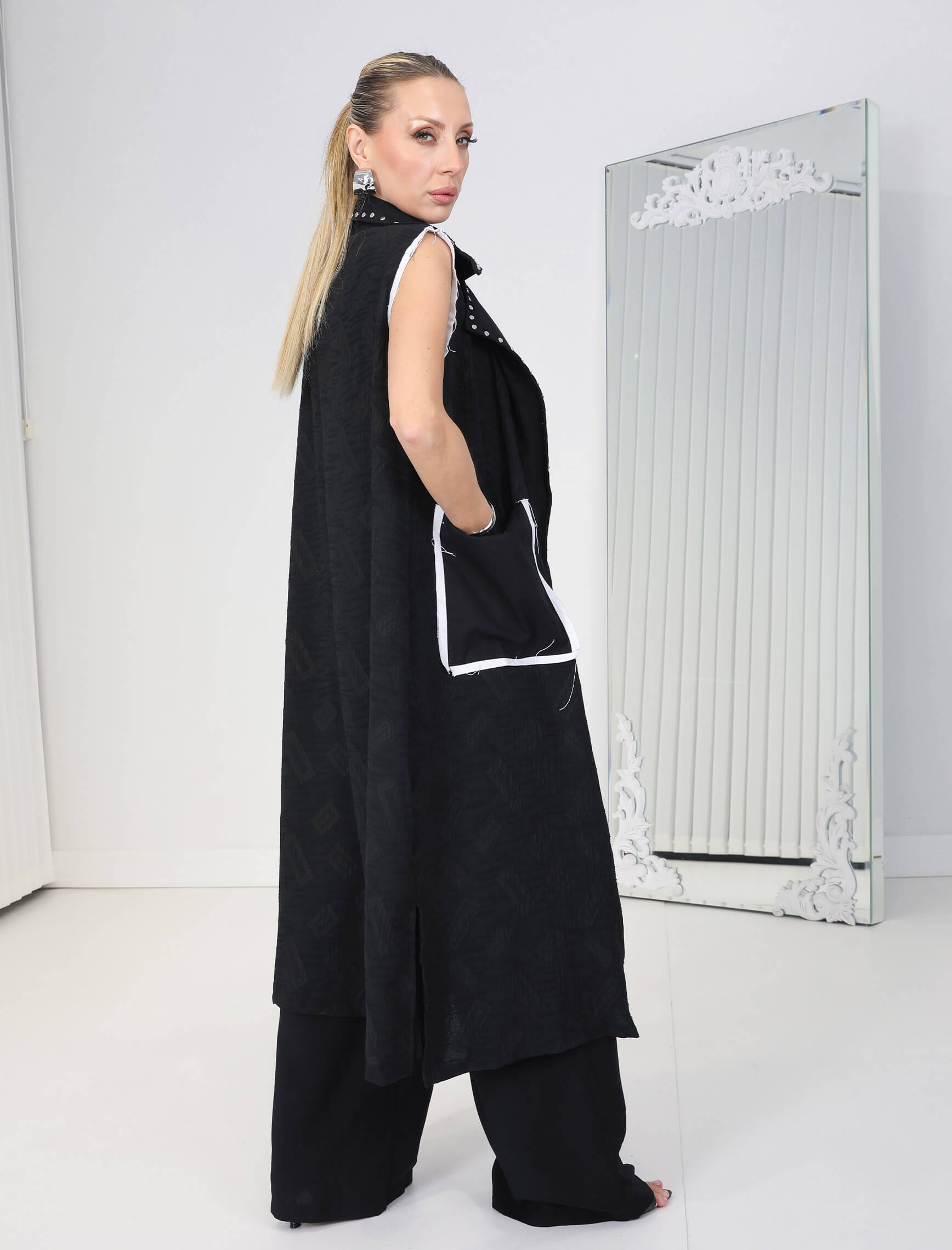 Siyah Troklu Goya Yelek - Görsel 6