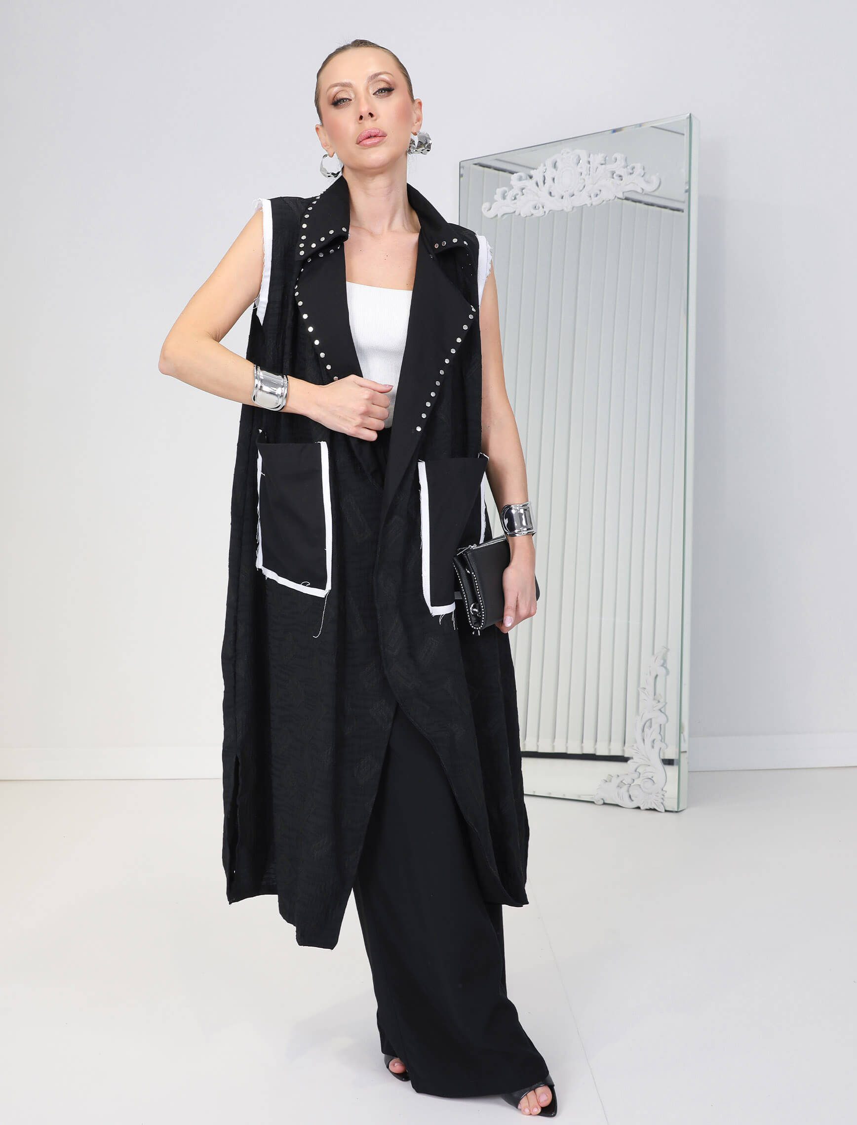 Siyah Troklu Goya Yelek - Görsel 2