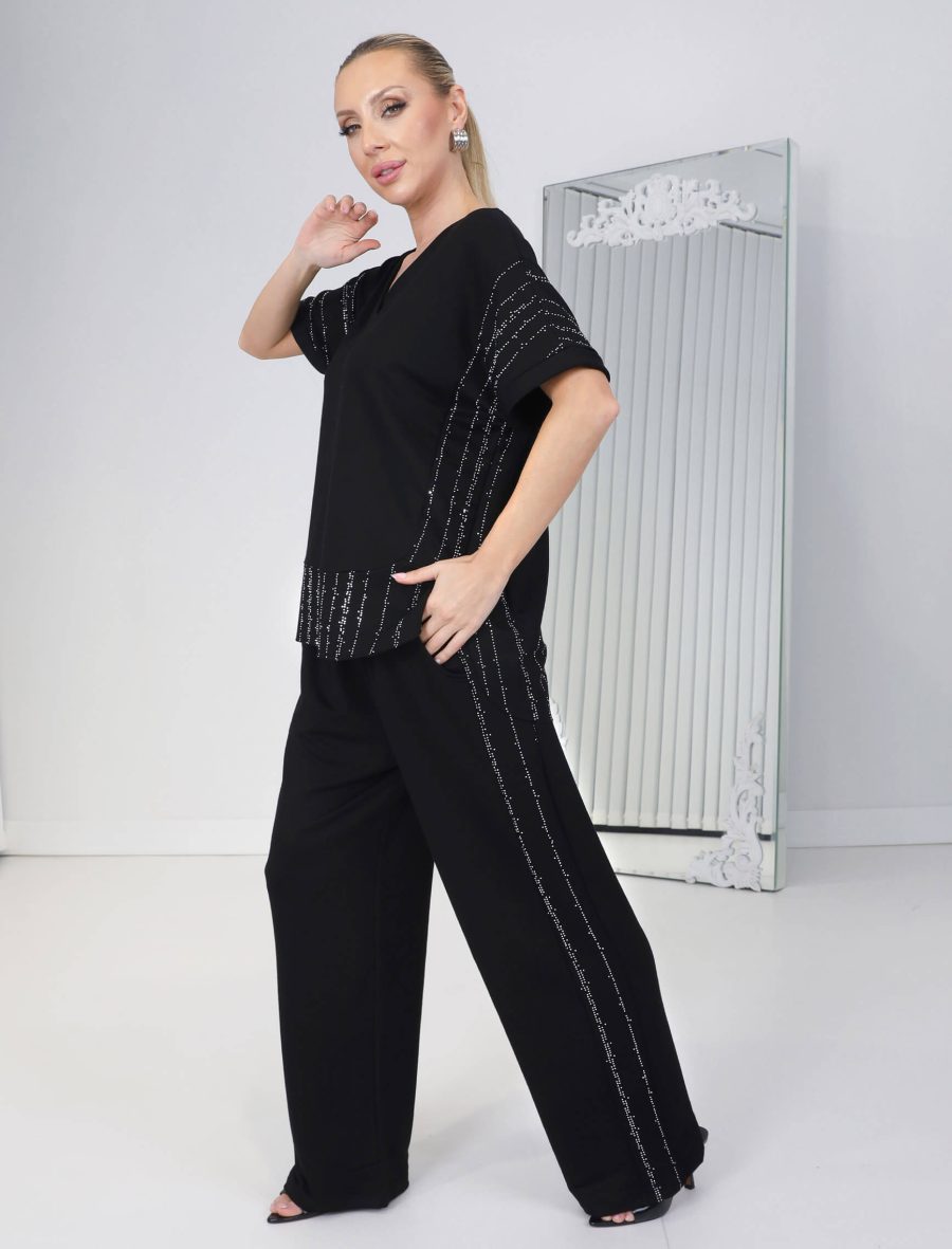 Siyah Çizgi Taş Triona Takım