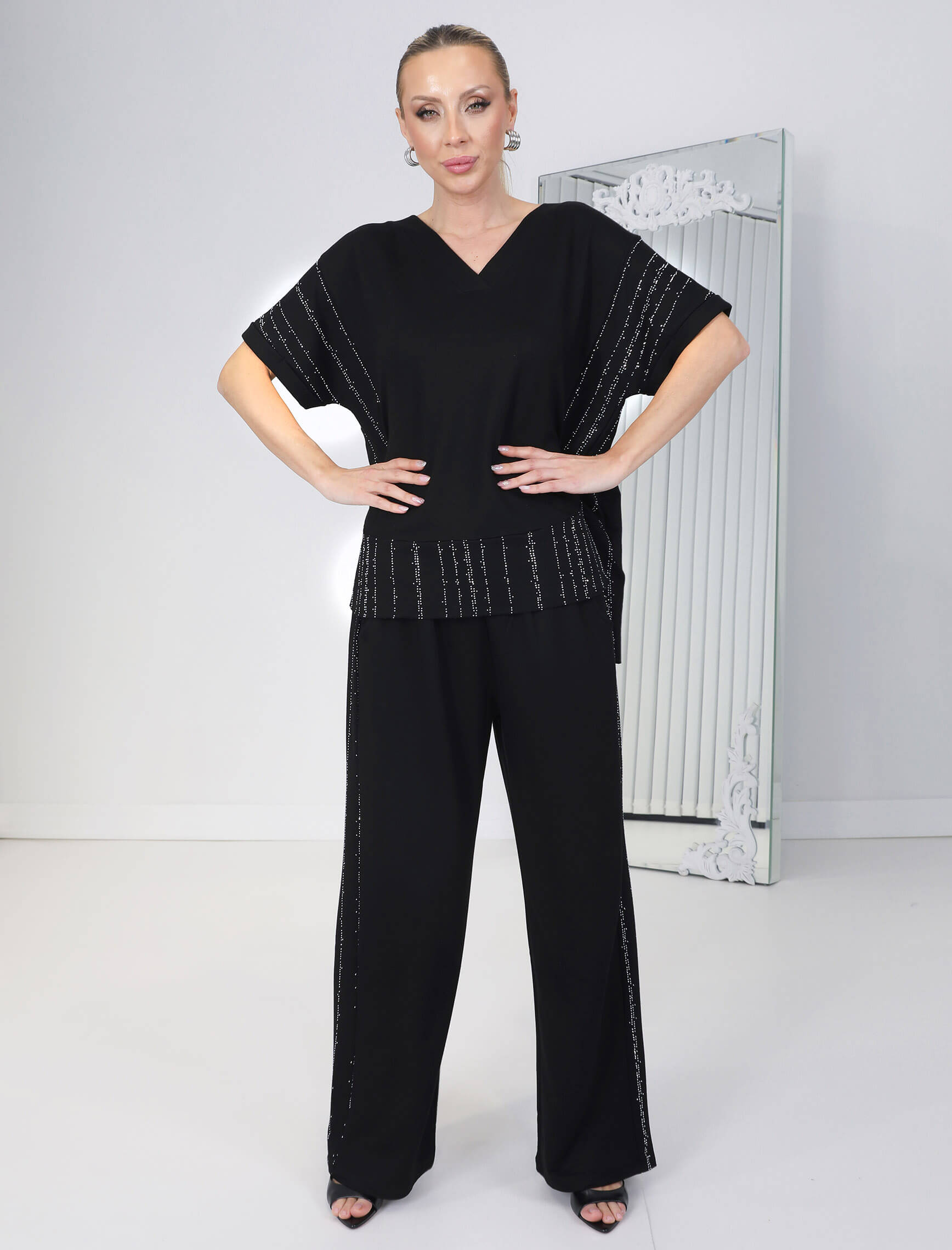 Siyah Çizgi Taş Triona Takım - Görsel 6