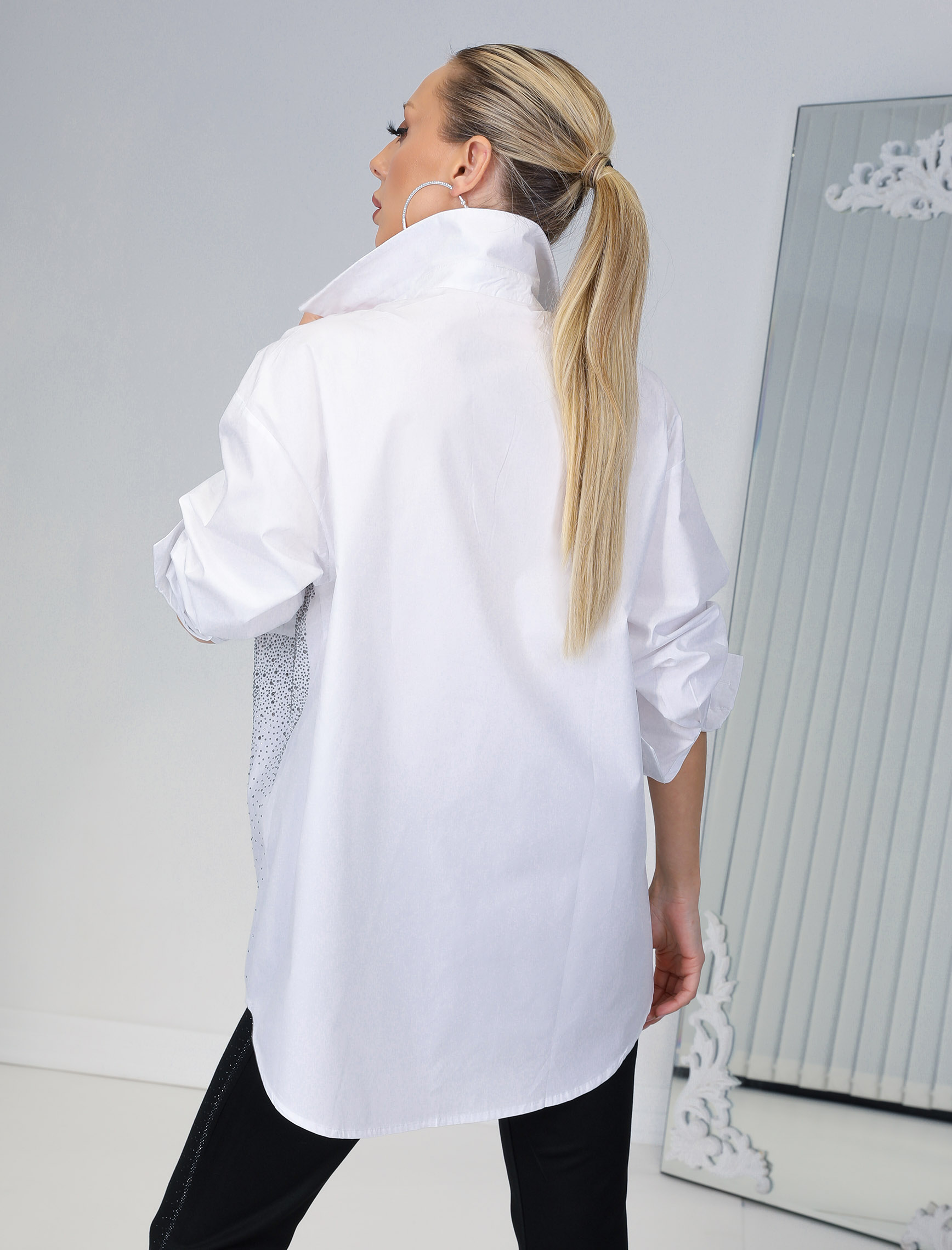 Beyaz Magic Gömlek - Görsel 6
