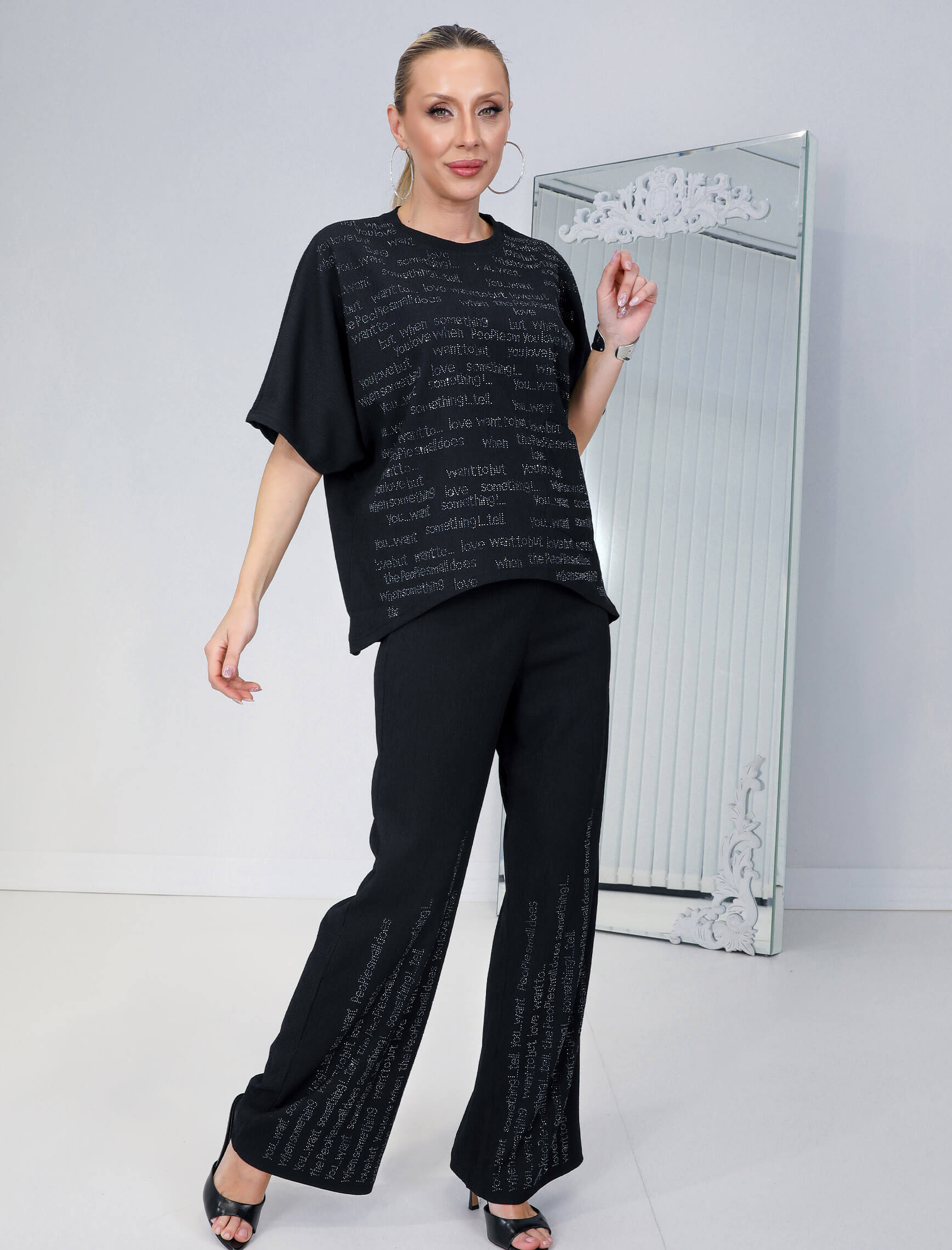 Siyah Love Taş Gremo Takım