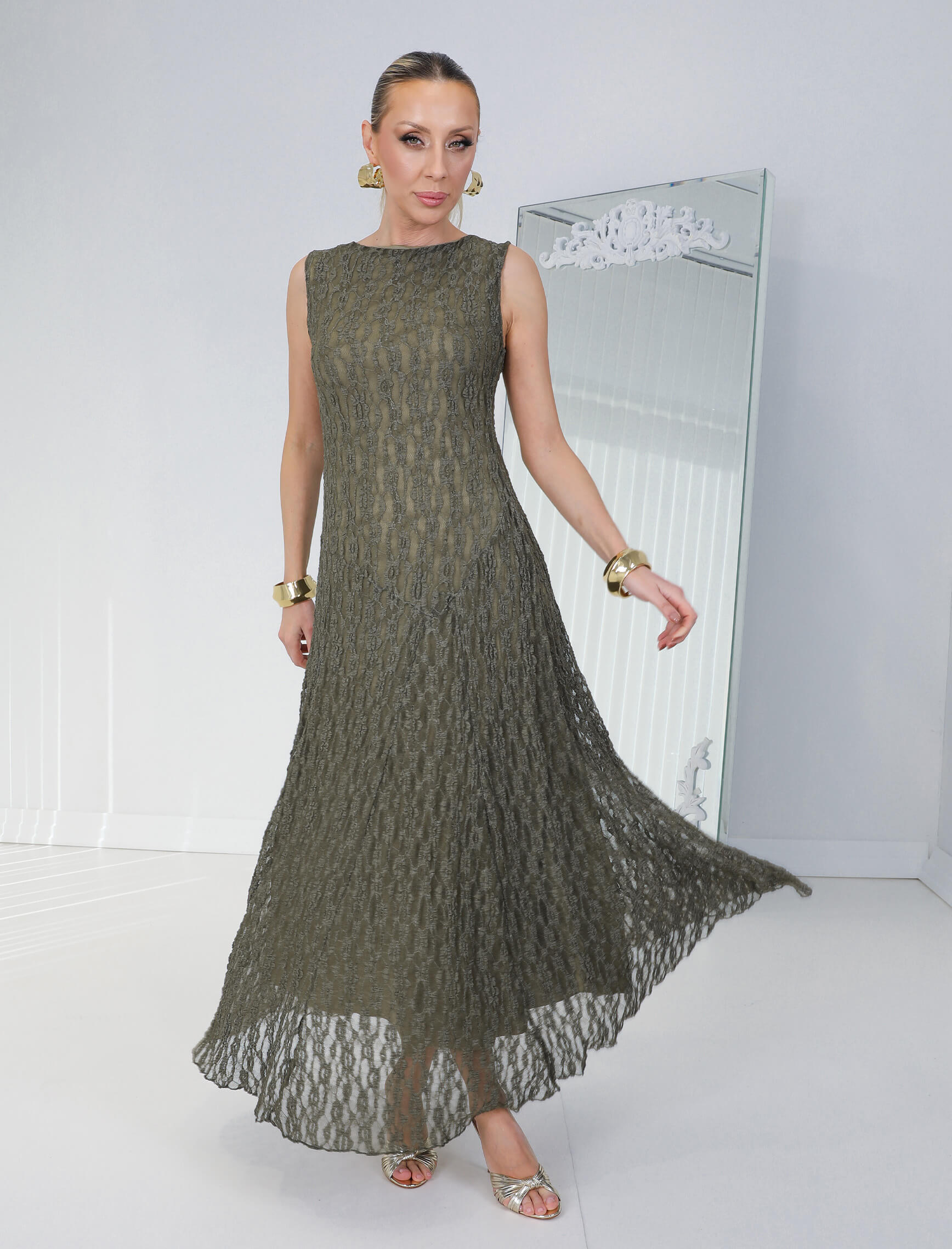 Haki Kolsuz Giamo Elbise - Görsel 2