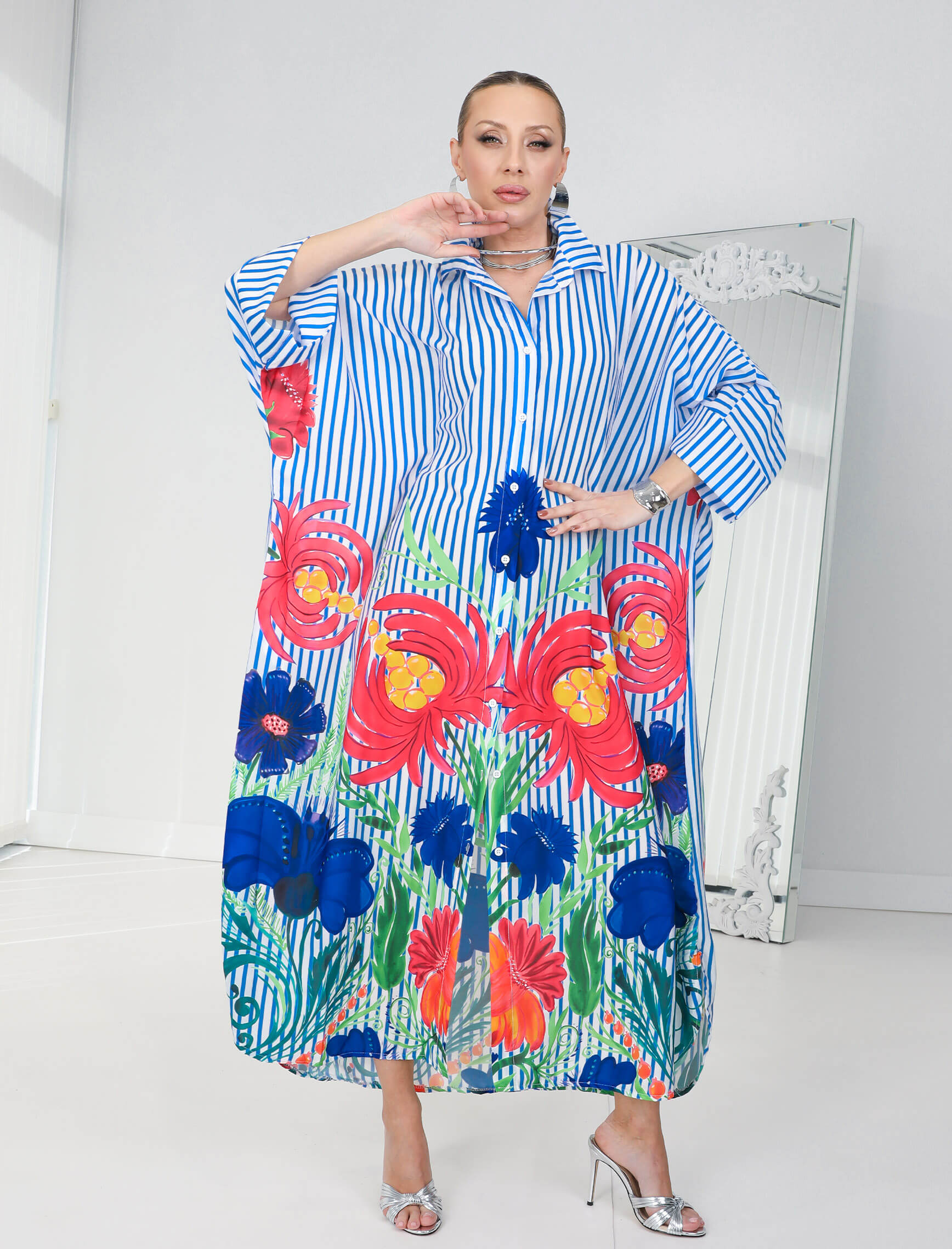 Gelincik Vistoso Gömlek Elbise - Görsel 5