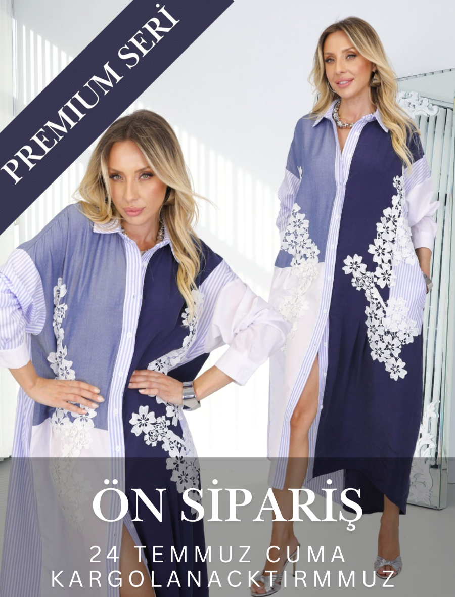 Laci Beyaz Patch Premıum Elbise