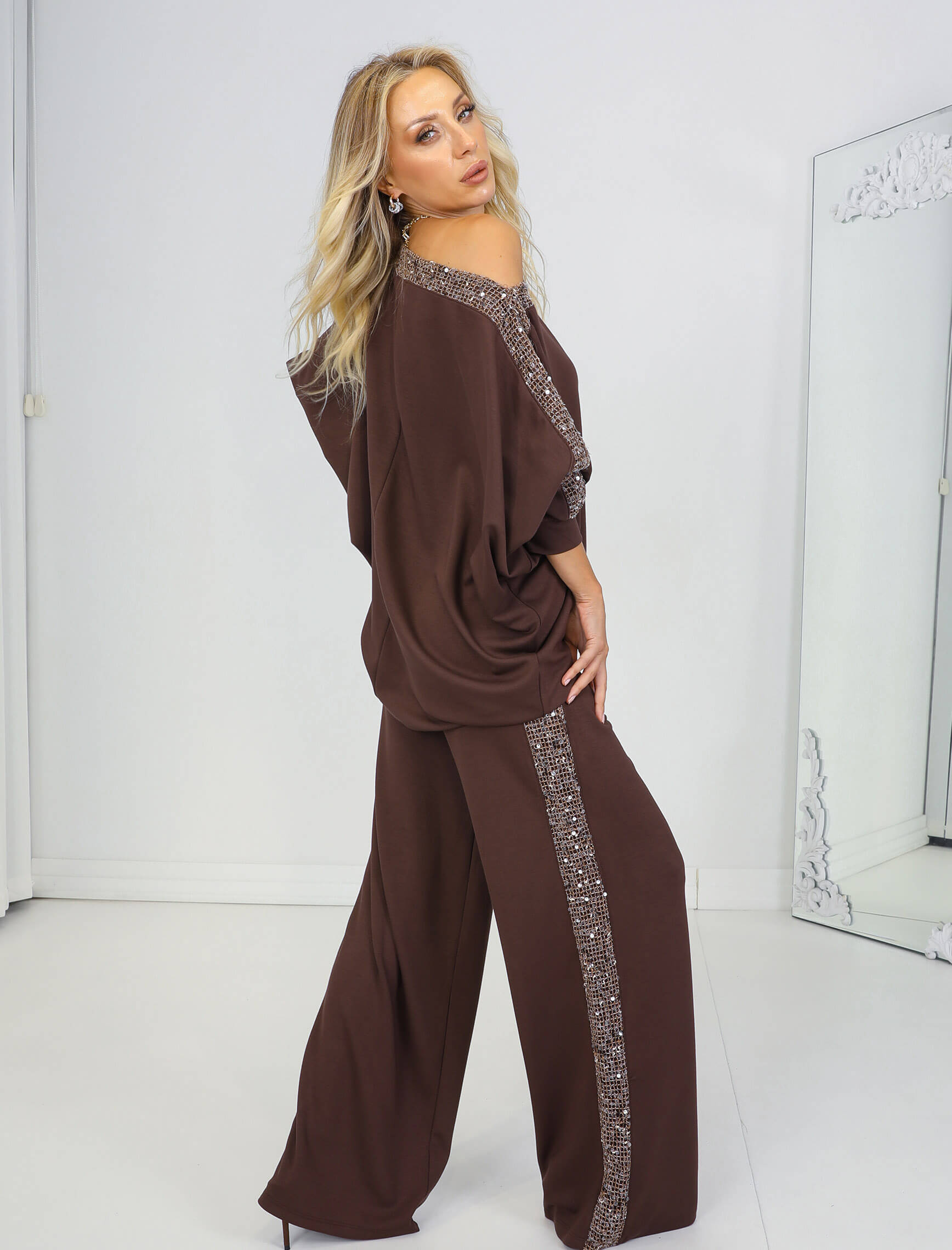 Kahverengi Vanessa Takım - Görsel 6