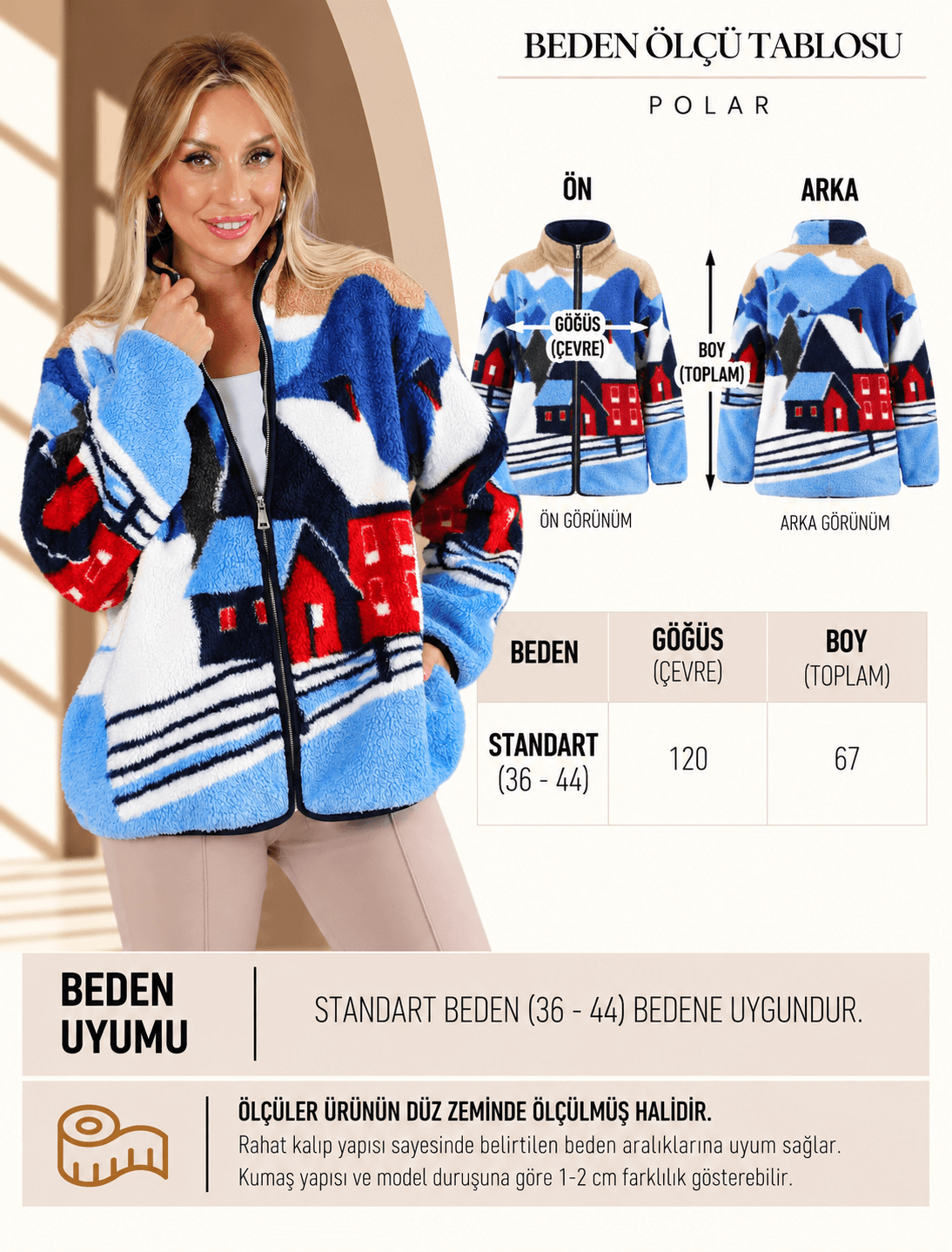 Winter Happy Peluş Bomber - Görsel 6