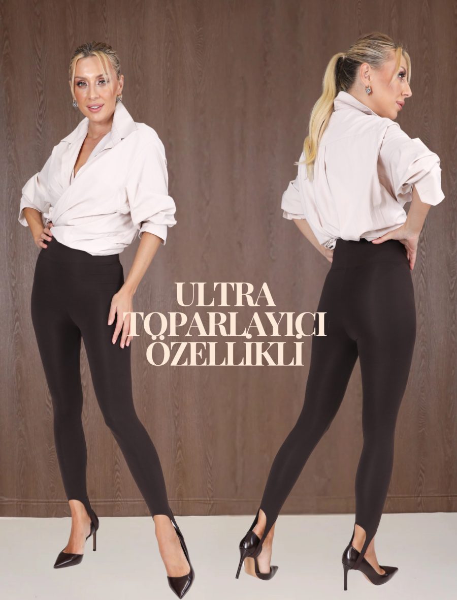 Koyu Kahve Toparlayıcı Retro Tayt