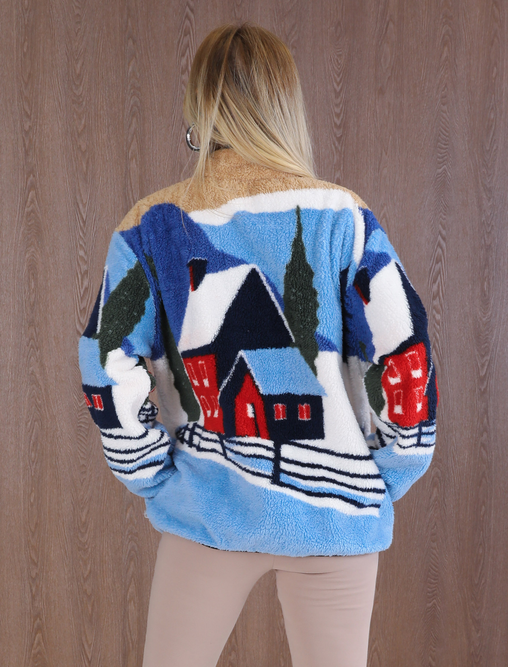 Winter Happy Peluş Bomber - Görsel 5