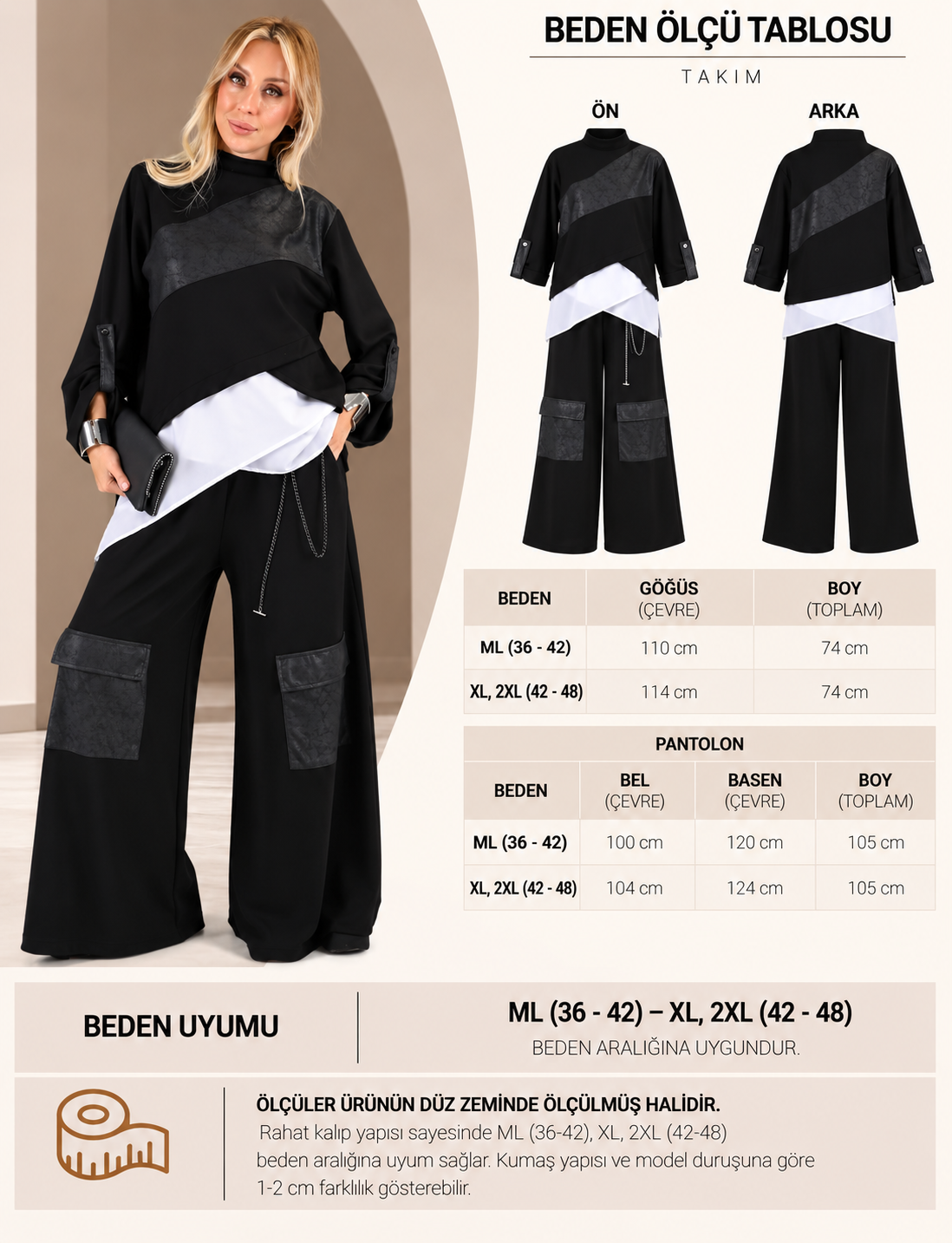 Siyah Melisa Takım - Görsel 7